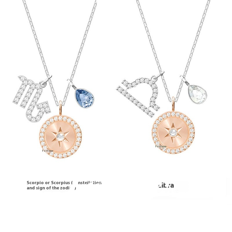 Crystal Natal Year Guardian | Twelve Constellation Necklace Female VITIER