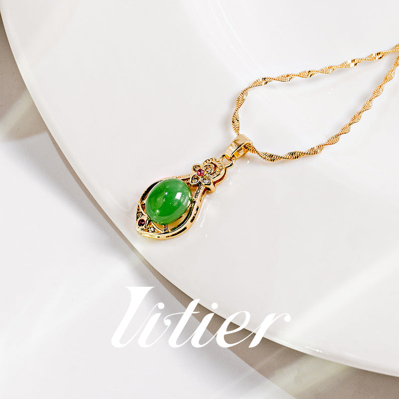 Temperament Transfer | Emerald Pendant Necklace - VITIER