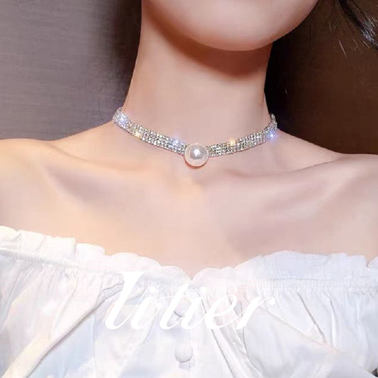 Light Luxury Elegance | Stacked Pearl Clavicle Chain - VITIER
