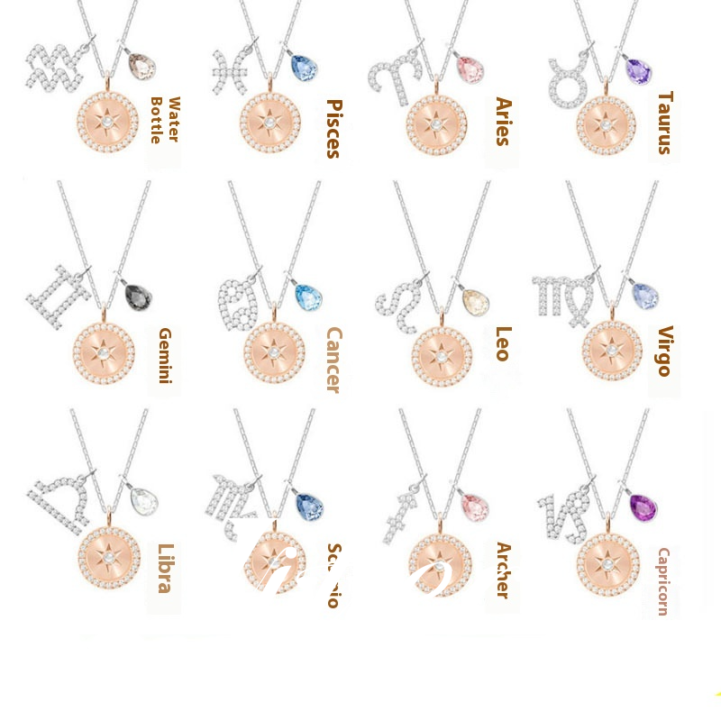 Crystal Natal Year Guardian | Twelve Constellation Necklace Female VITIER