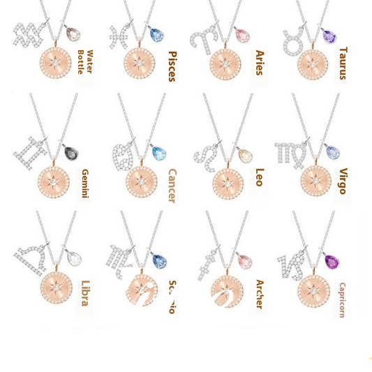 Crystal Natal Year Guardian | Twelve Constellation Necklace Female VITIER
