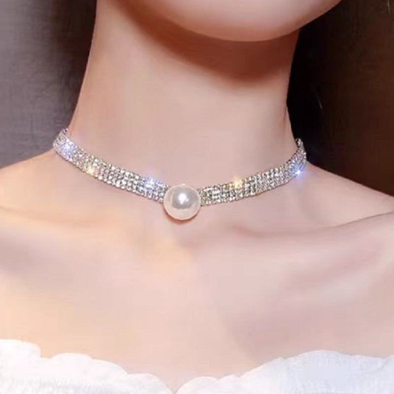 Light Luxury Elegance | Stacked Pearl Clavicle Chain - VITIER
