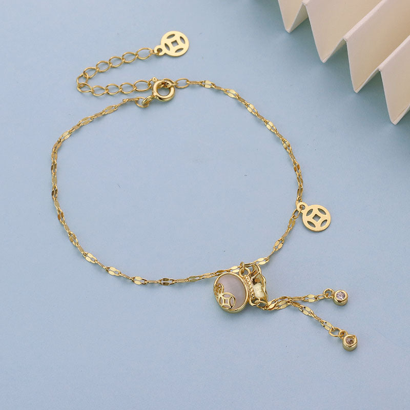Wealth Gathering | Chalcedony Money Bag Bracelet—VITIER
