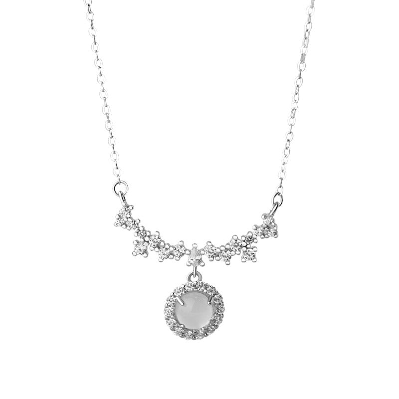 Reunion Energy | Happy Smile Zircon Round Clavicle Chain - VITIER