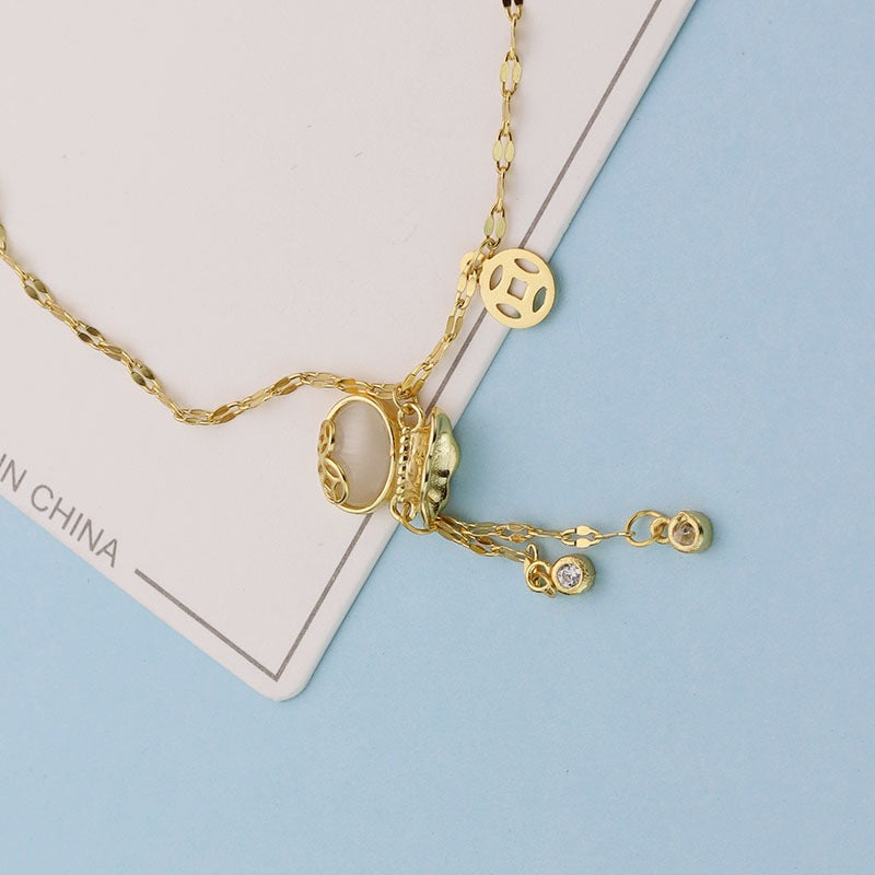 Wealth Gathering | Chalcedony Money Bag Bracelet—VITIER