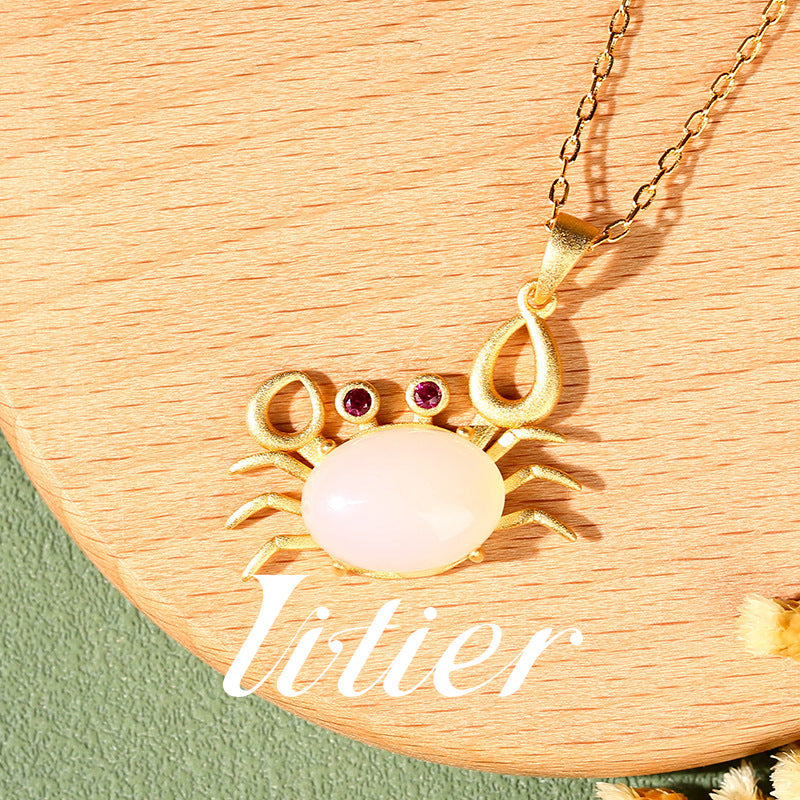 Natural Chalcedony Clavicle Chain | Cancer Exclusive-VITIER