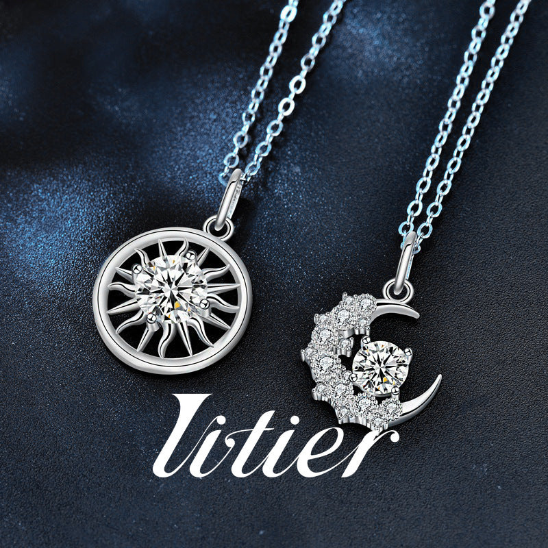 Couple Love | Mozambican Sun and Moon Couple Necklace - VITIER
